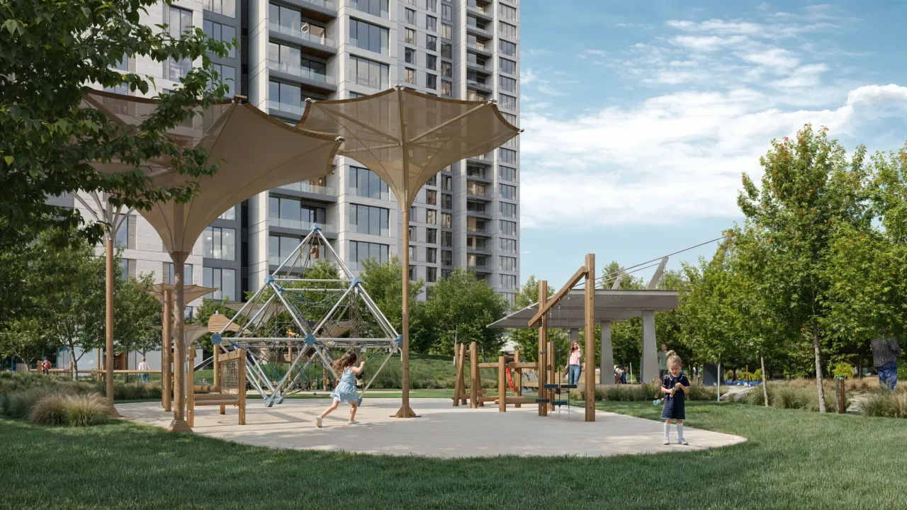 Children’s playground and shaded play areas